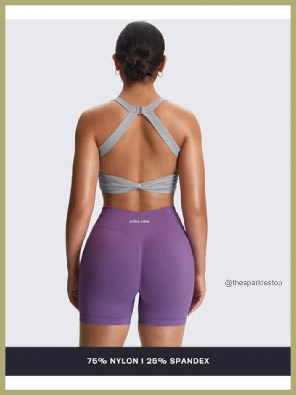 Women's Longline Racerback Sports Bra with Padded Support High Impact Twist